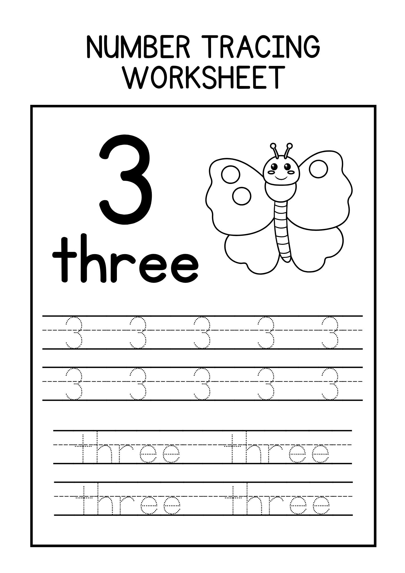 Greyscale Butterfly Spots Number Tracing and Coloring Worksheets