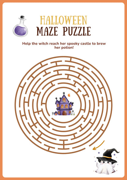 Halloween Activity Book For Kids
