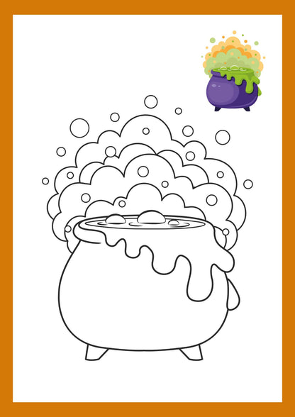 Halloween Characters Colouring Book – 11 Pages of Spooky Fun