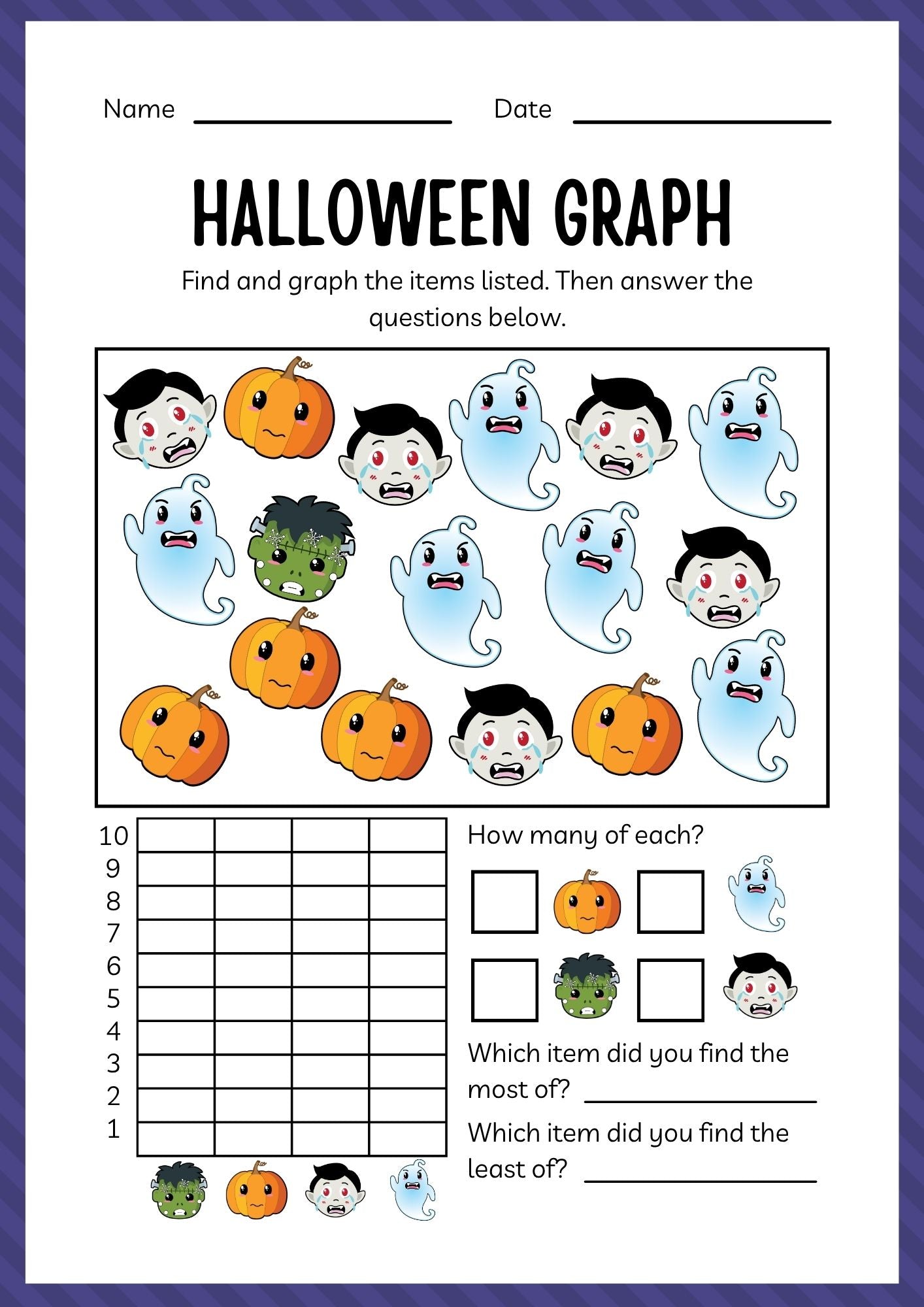 Kindergarten Halloween Workbook
