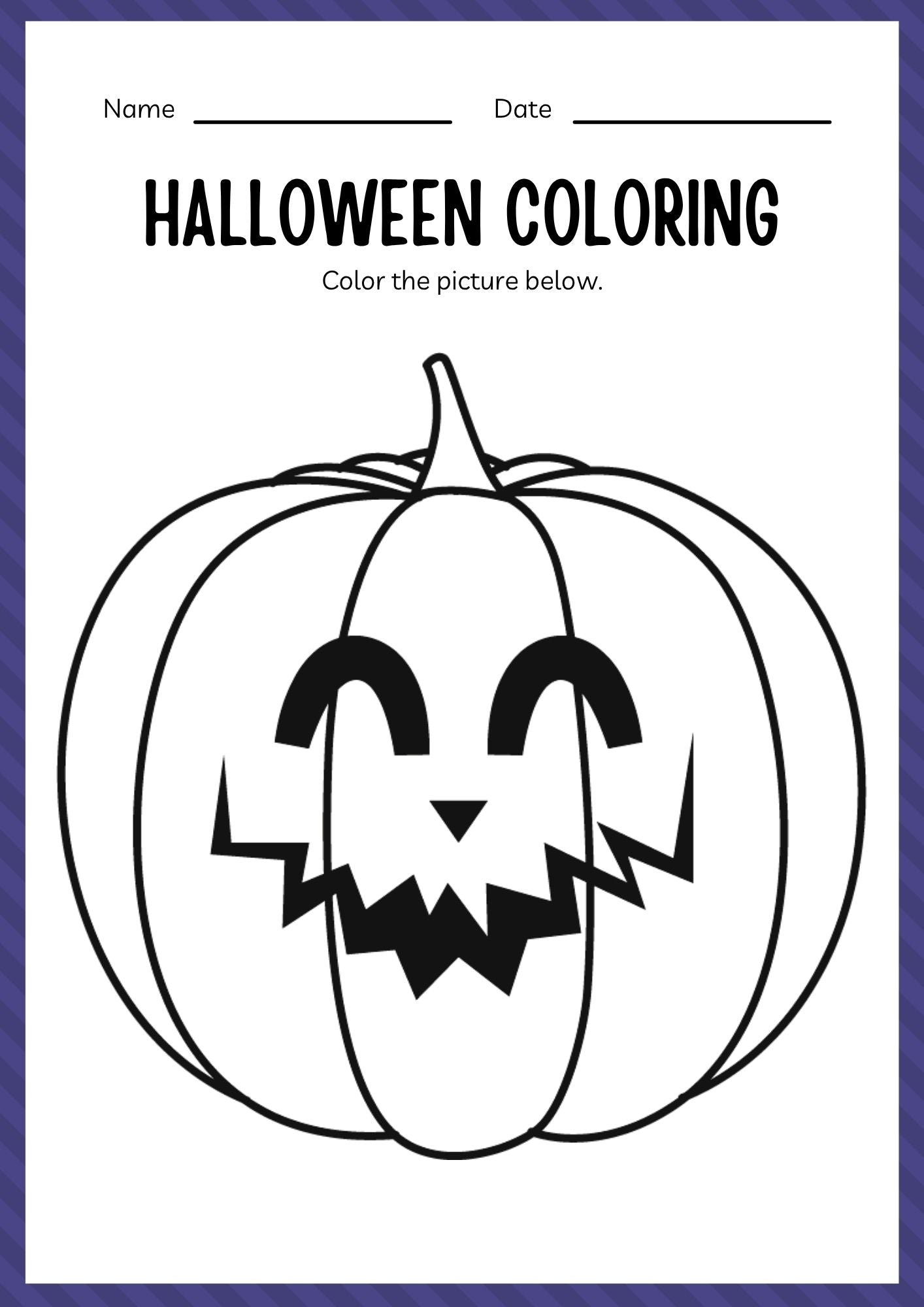 Kindergarten Halloween Workbook