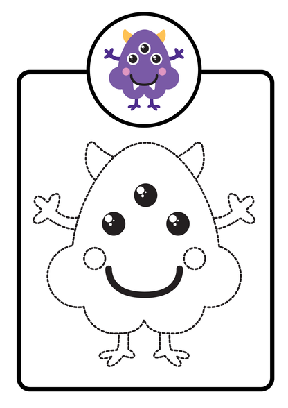Monsters Colour and Trace Colouring Book
