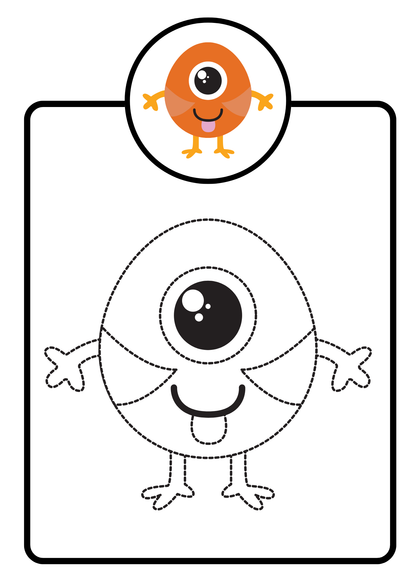 Monsters Colour and Trace Colouring Book