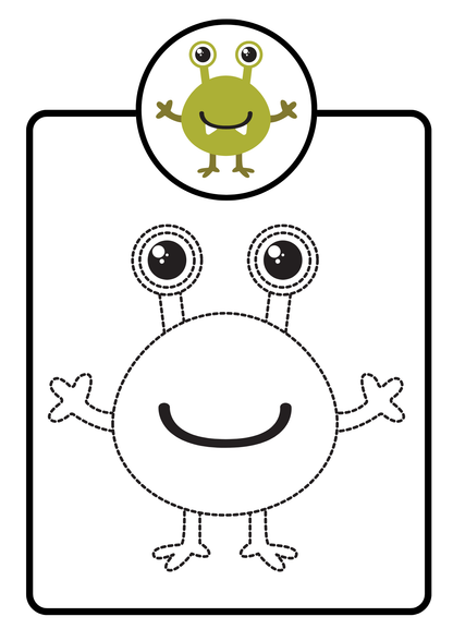 Monsters Colour and Trace Colouring Book