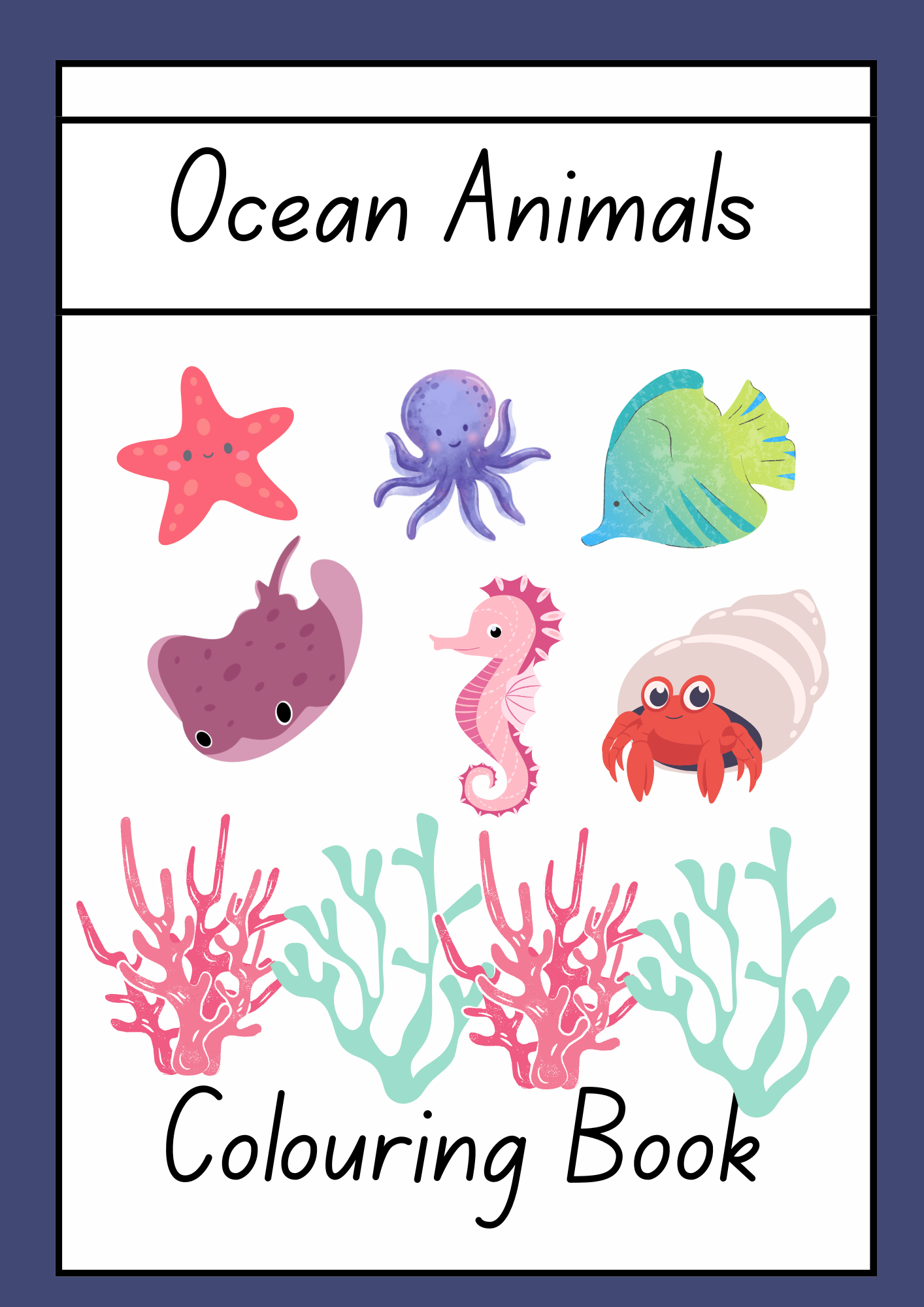 Ocean Animals Colouring Book
