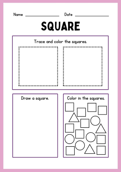 Preschool Shapes Worksheet