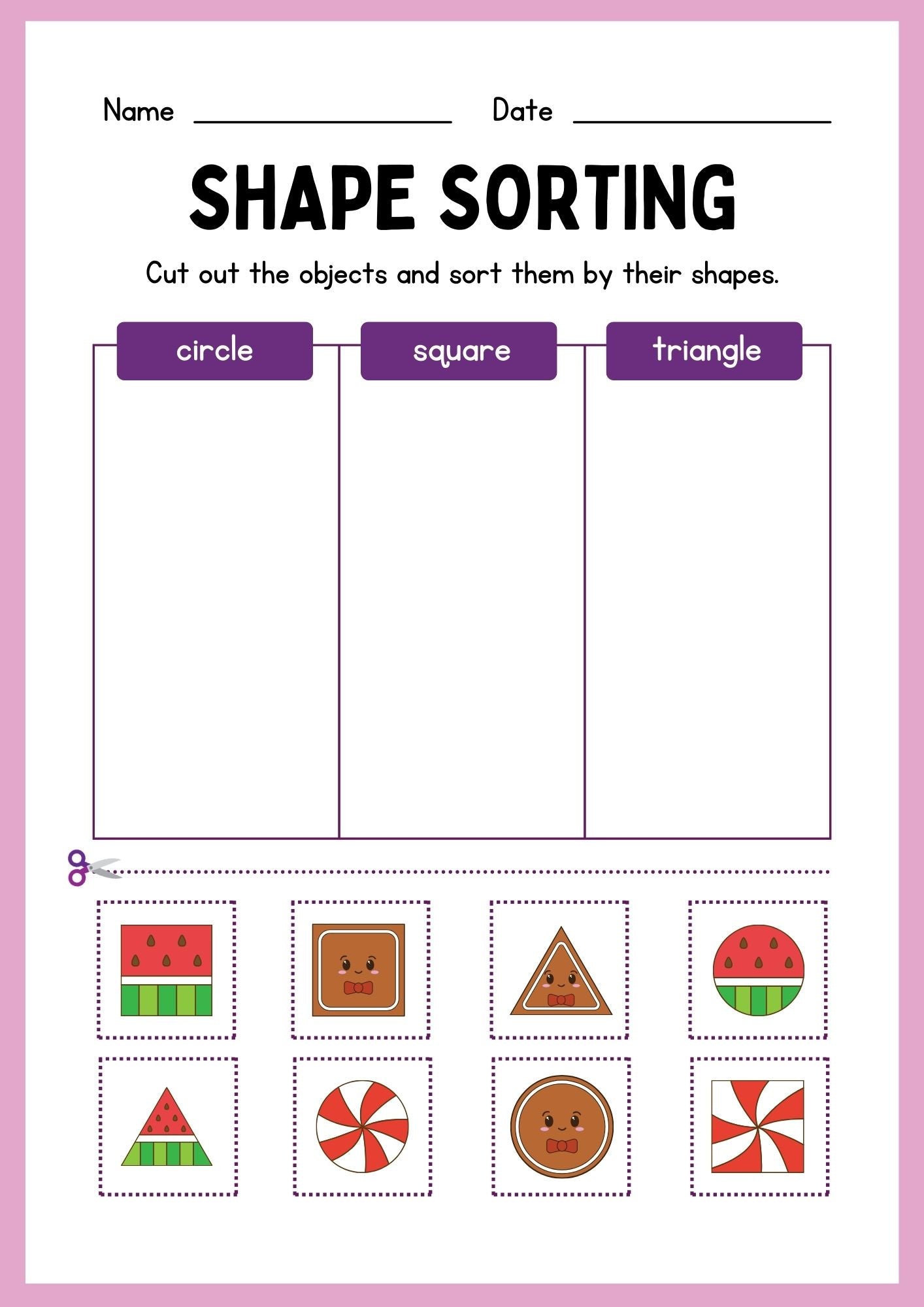 Preschool Shapes Worksheet