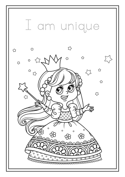 Princess Affirmations Colouring Book