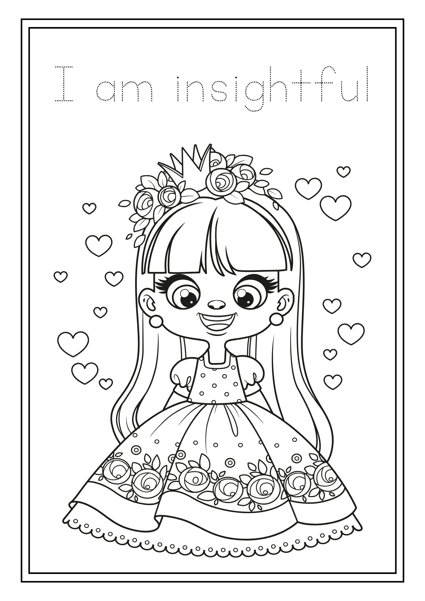 Princess Affirmations Colouring Book