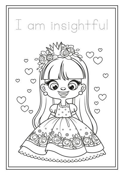 Princess Affirmations Colouring Book