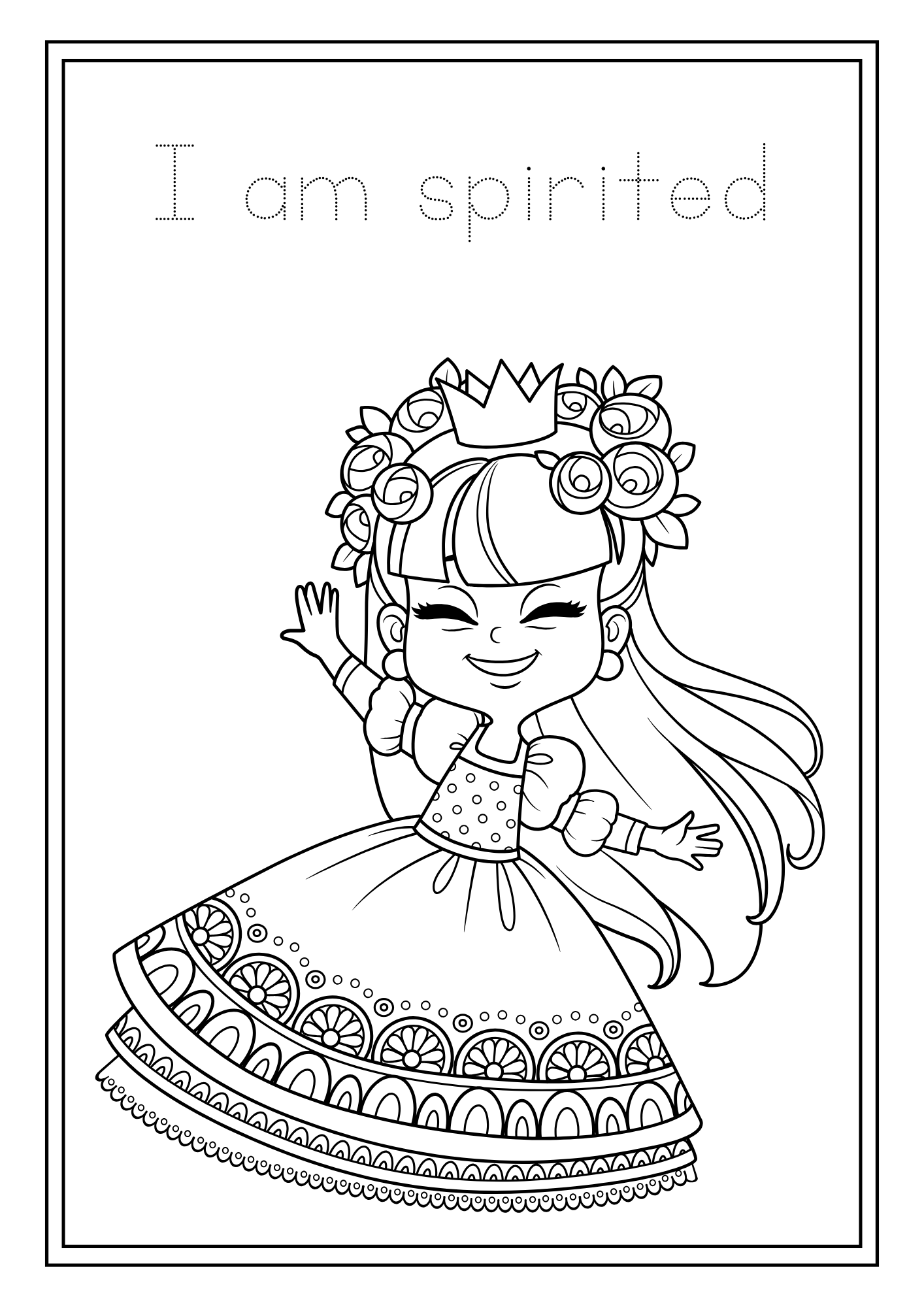 Princess Affirmations Colouring Book