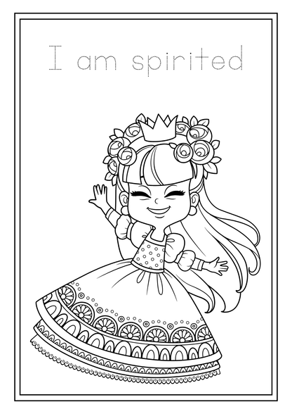 Princess Affirmations Colouring Book