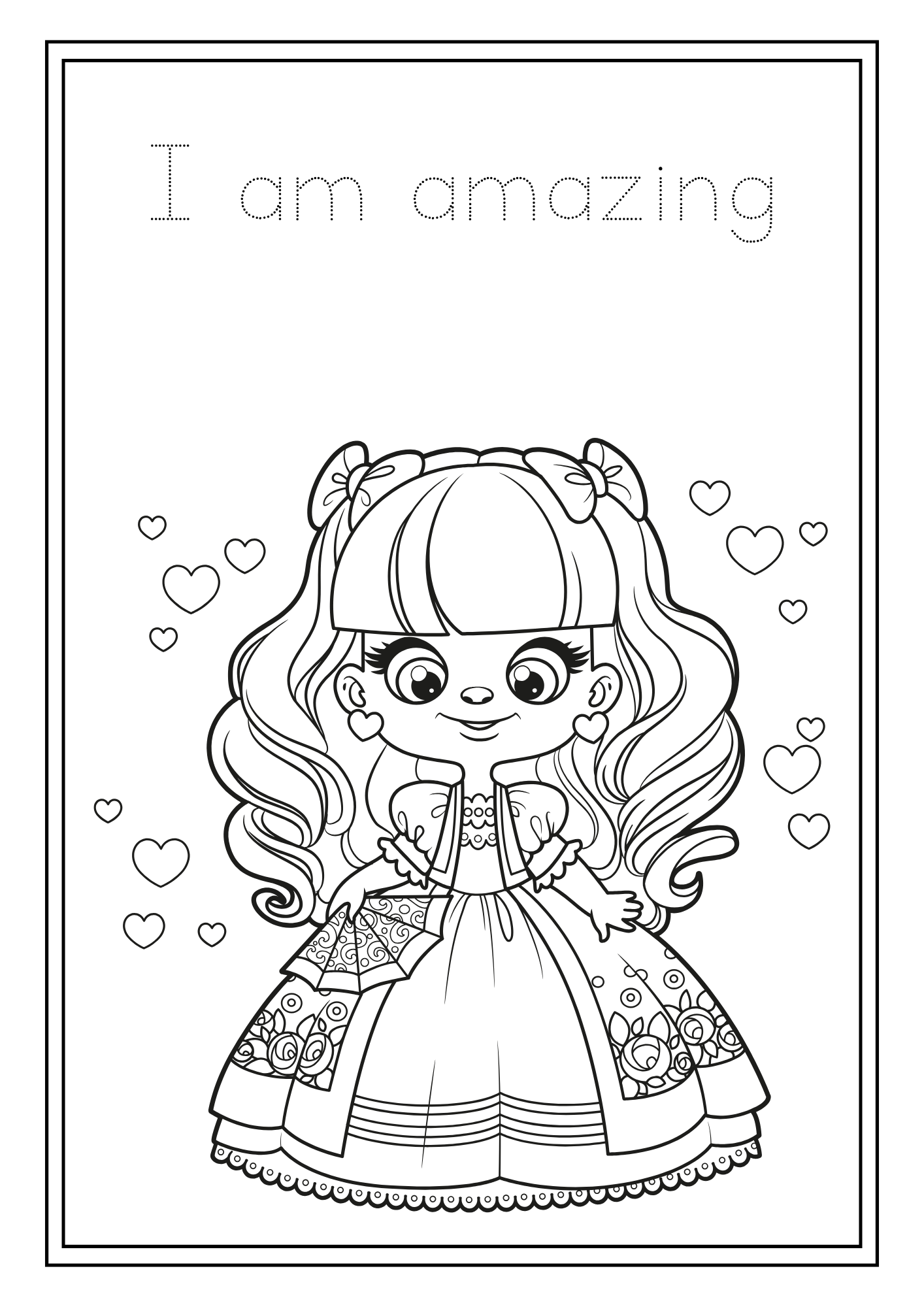 Princess Affirmations Colouring Book