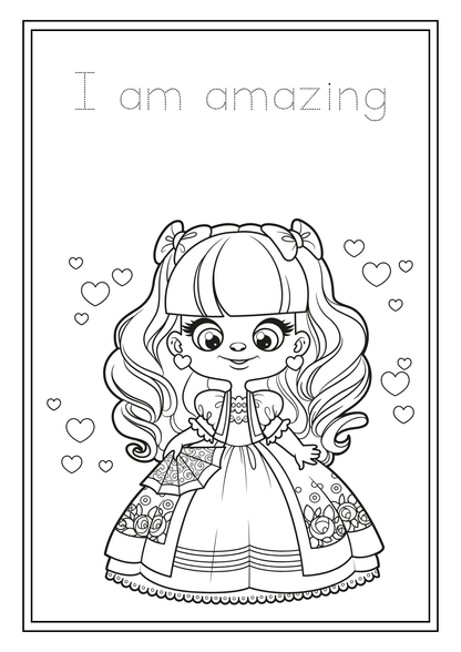 Princess Affirmations Colouring Book