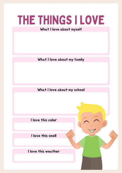 Gratitude Journal for Girls – 17 Colourful Pages of Positivity and Reflection