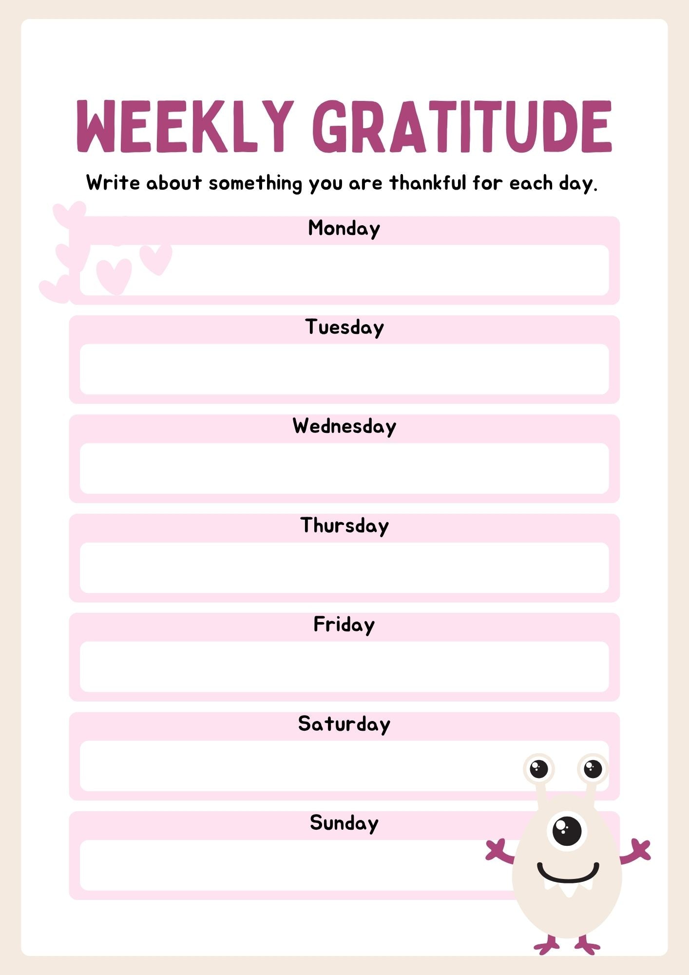 Gratitude Journal for Girls – 17 Colourful Pages of Positivity and Reflection