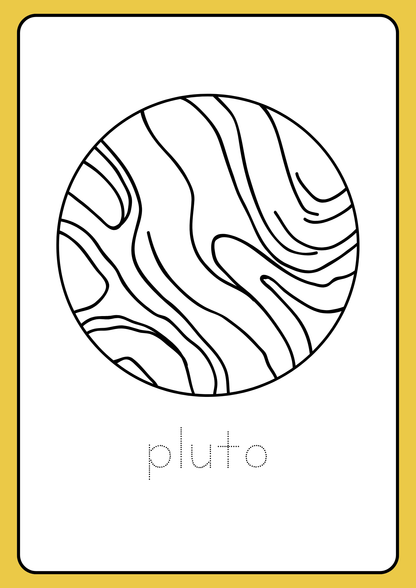 Outer Space Trace and Colour Book