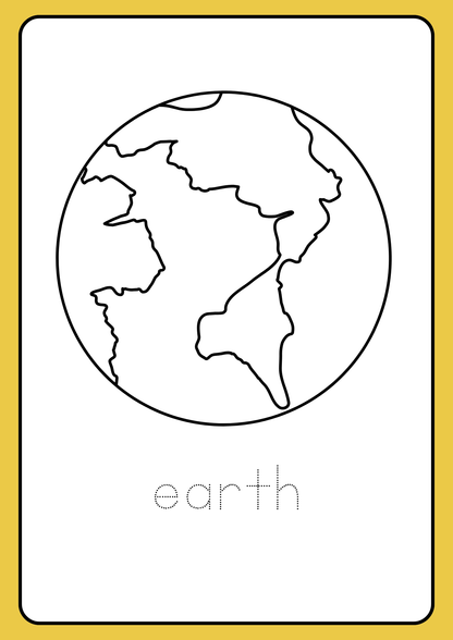 Outer Space Trace and Colour Book