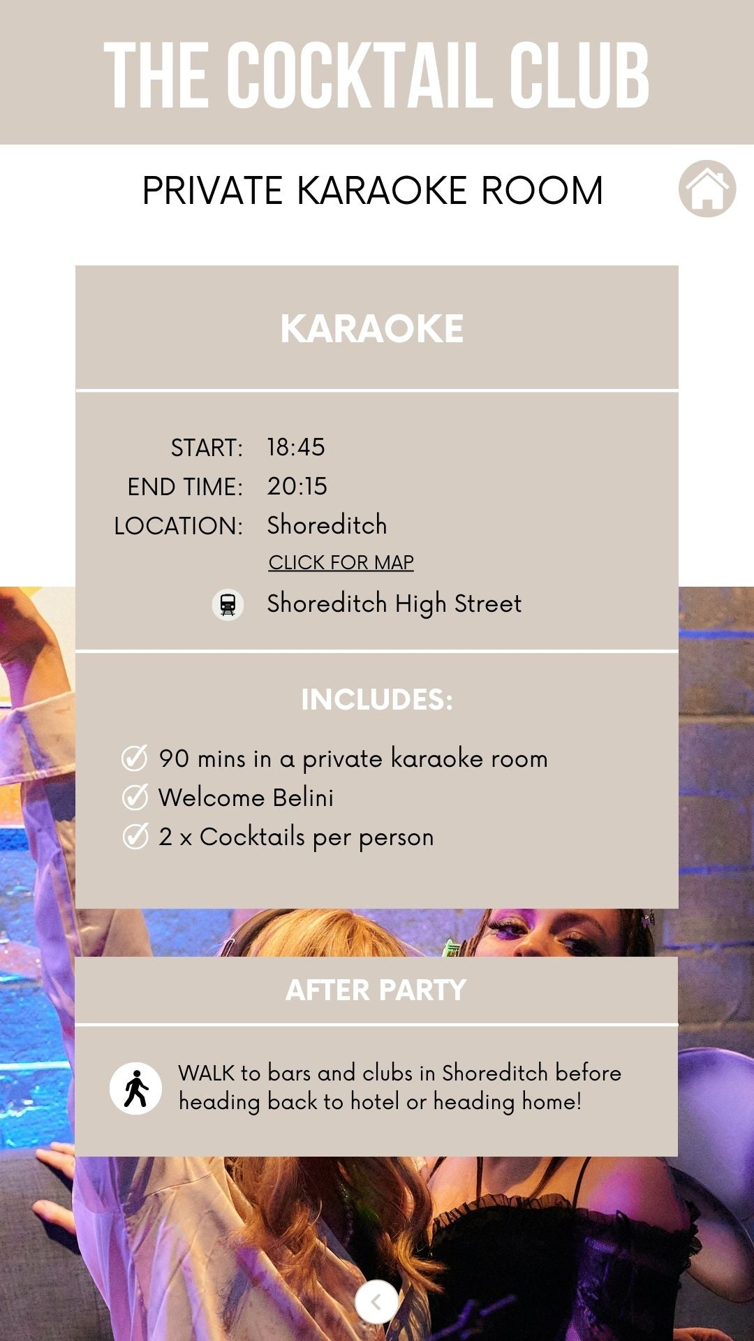 Hen Party Itinerary Template for Mobile