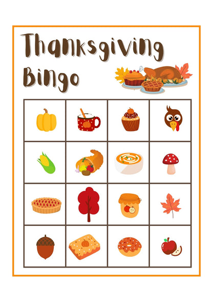 Thanksgiving Bingo