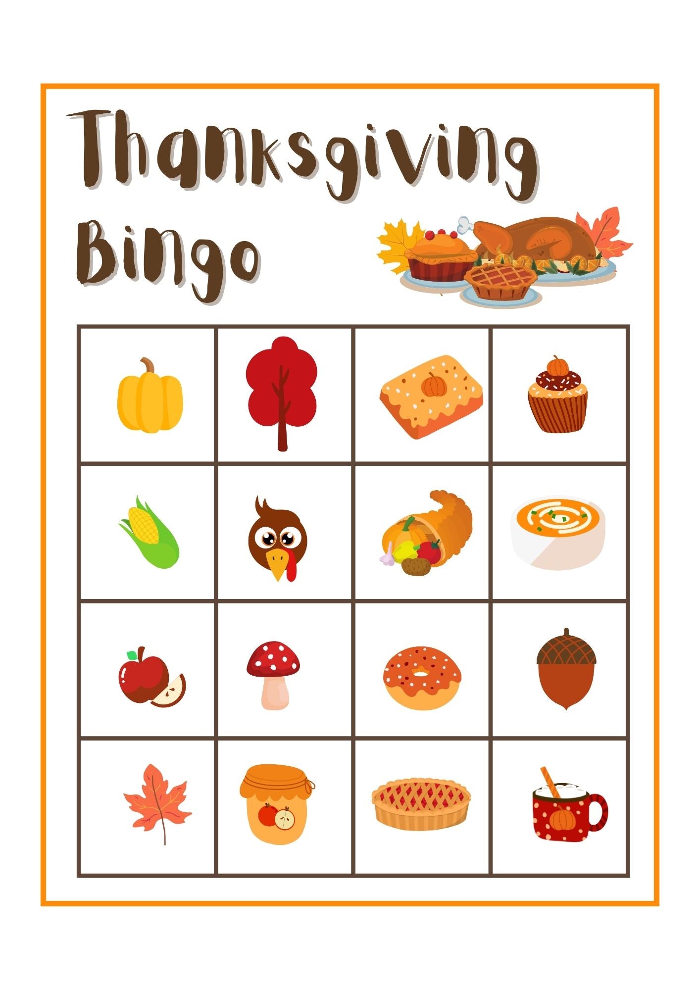 Thanksgiving Bingo