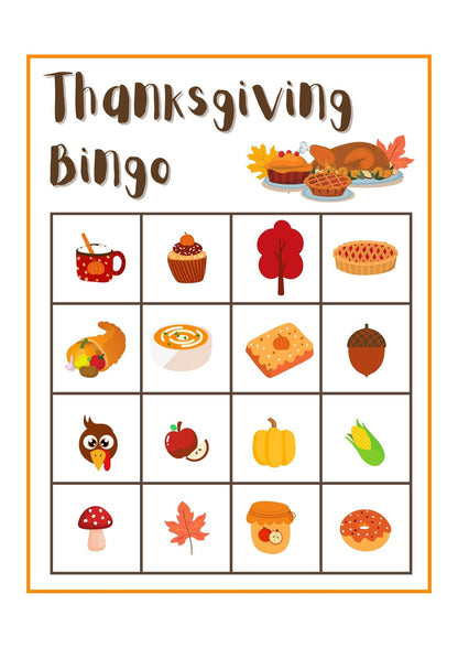 Thanksgiving Bingo