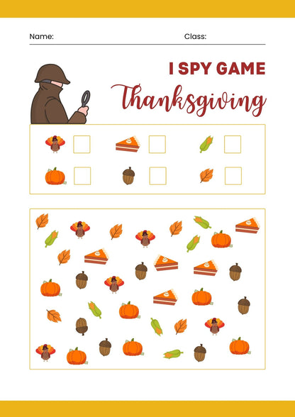 Thanksgiving Worksheets