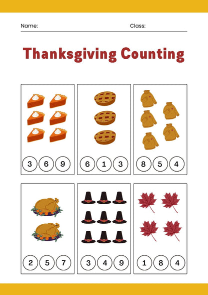 Thanksgiving Worksheets