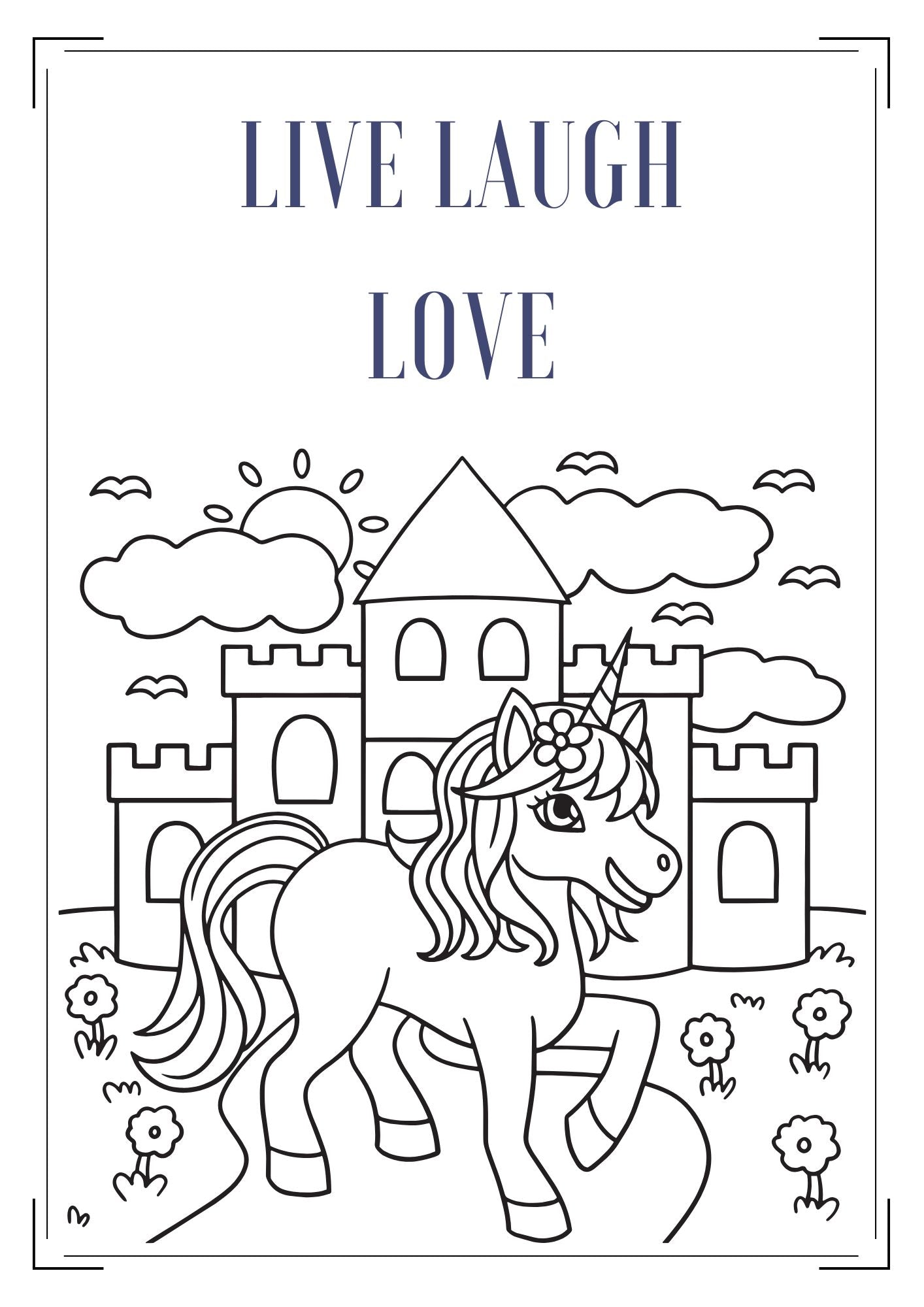 Unicorn Quotes Coloring Book