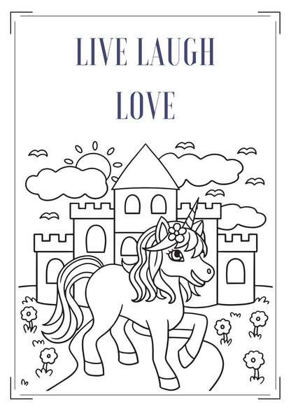 Unicorn Quotes Coloring Book