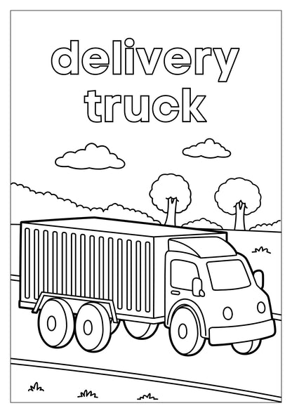 Transport Colouring Book