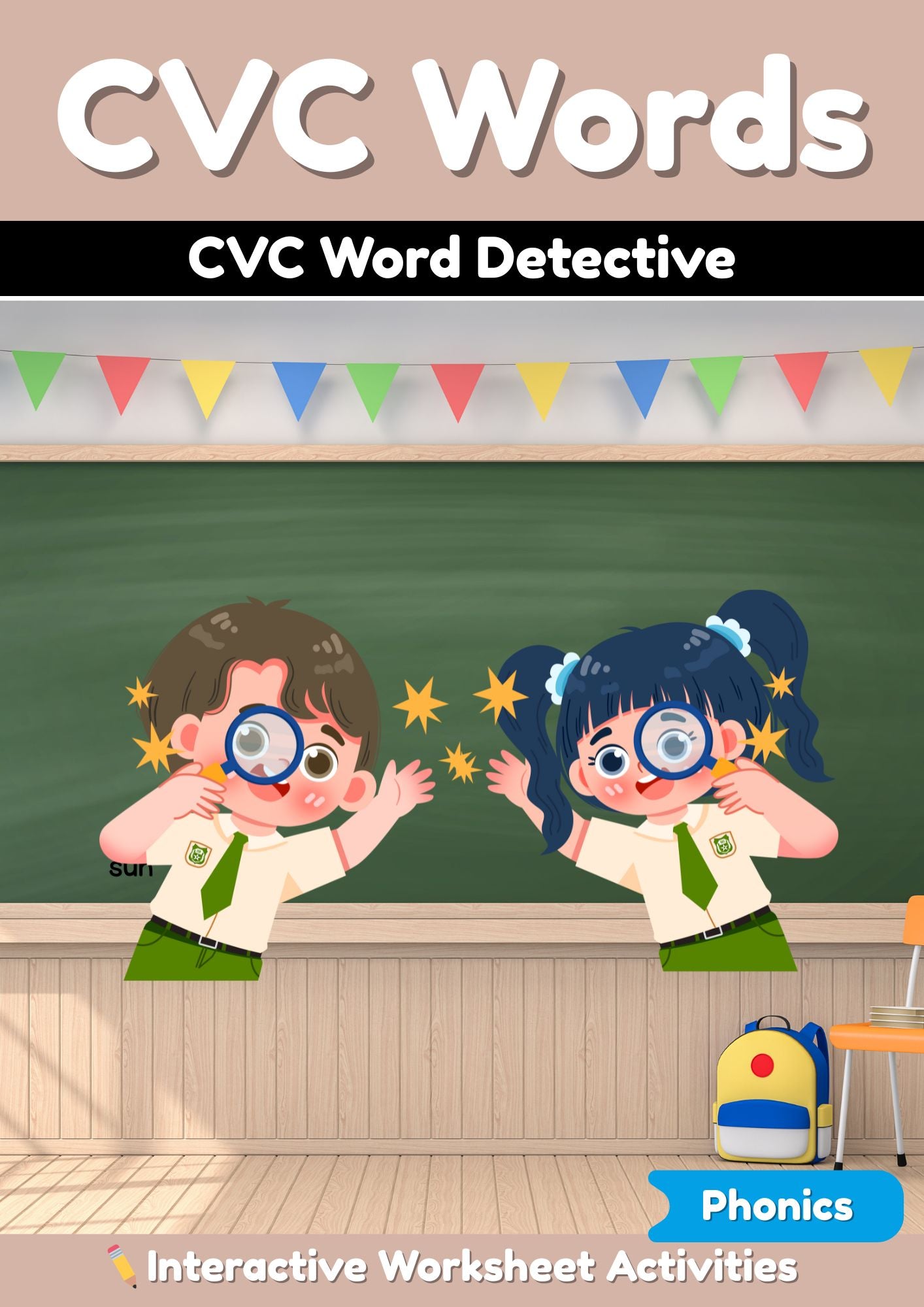 CVC Phonics Workbook – 11 Pages of Early Reading Fun